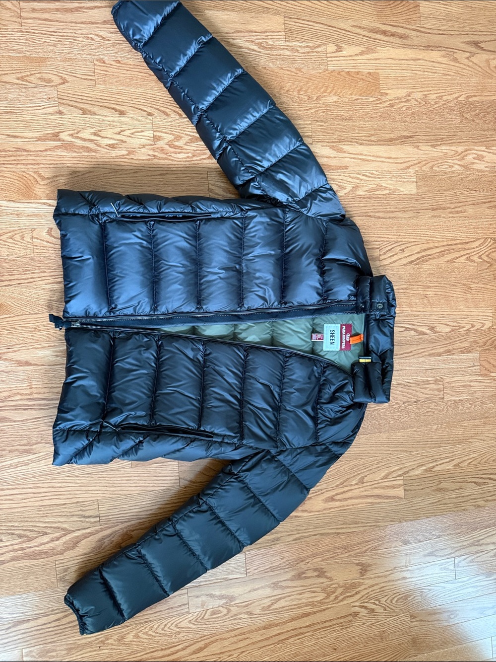 Parajumpers Men's Black Shiny Quilted Puffer Jacket